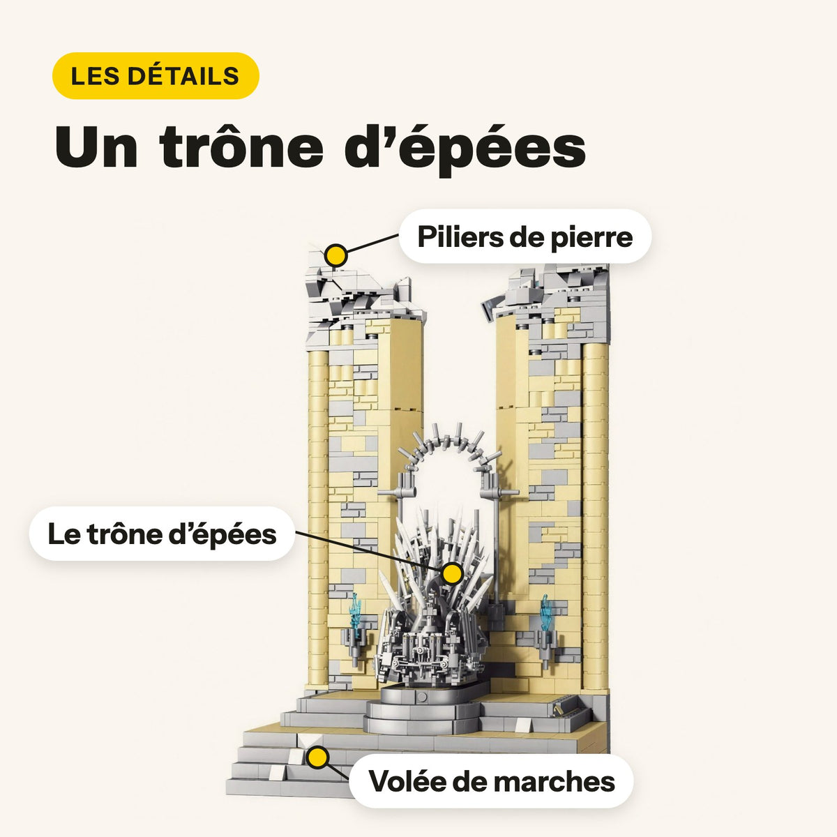 LEGO Juego de Tronos Trono de Hierro para construir