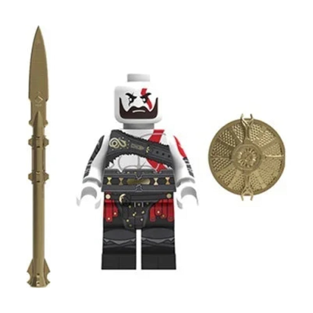 LEGO God of War, Kratos nordique avec sa lance et son bouclier