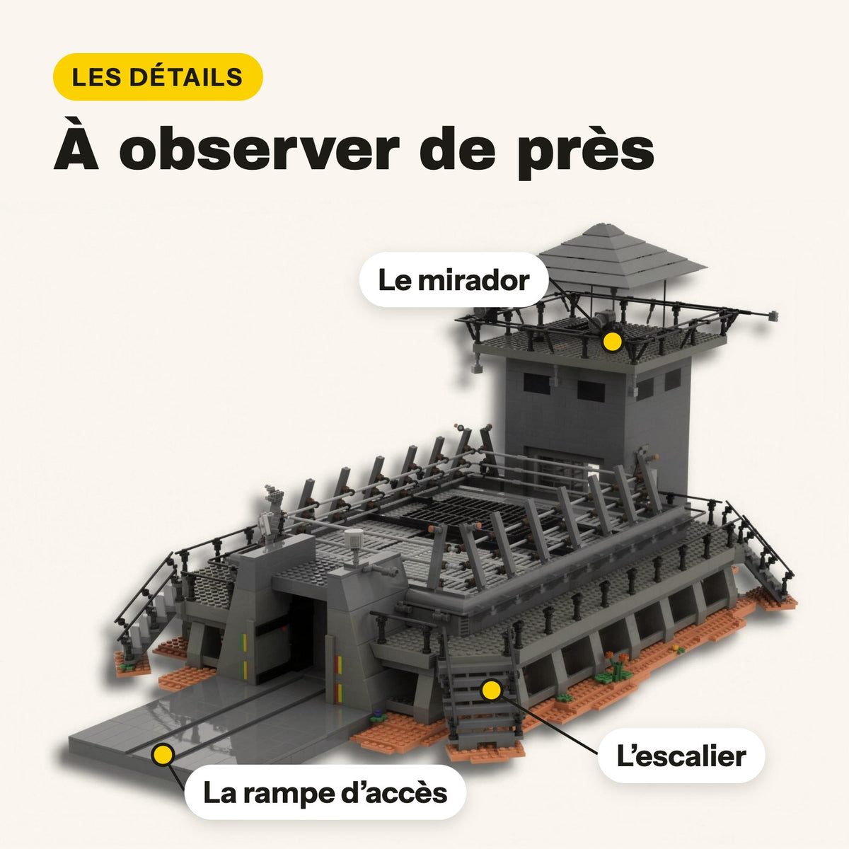 LEGO Jurassic Park recinto de raptores para construir, con su torre