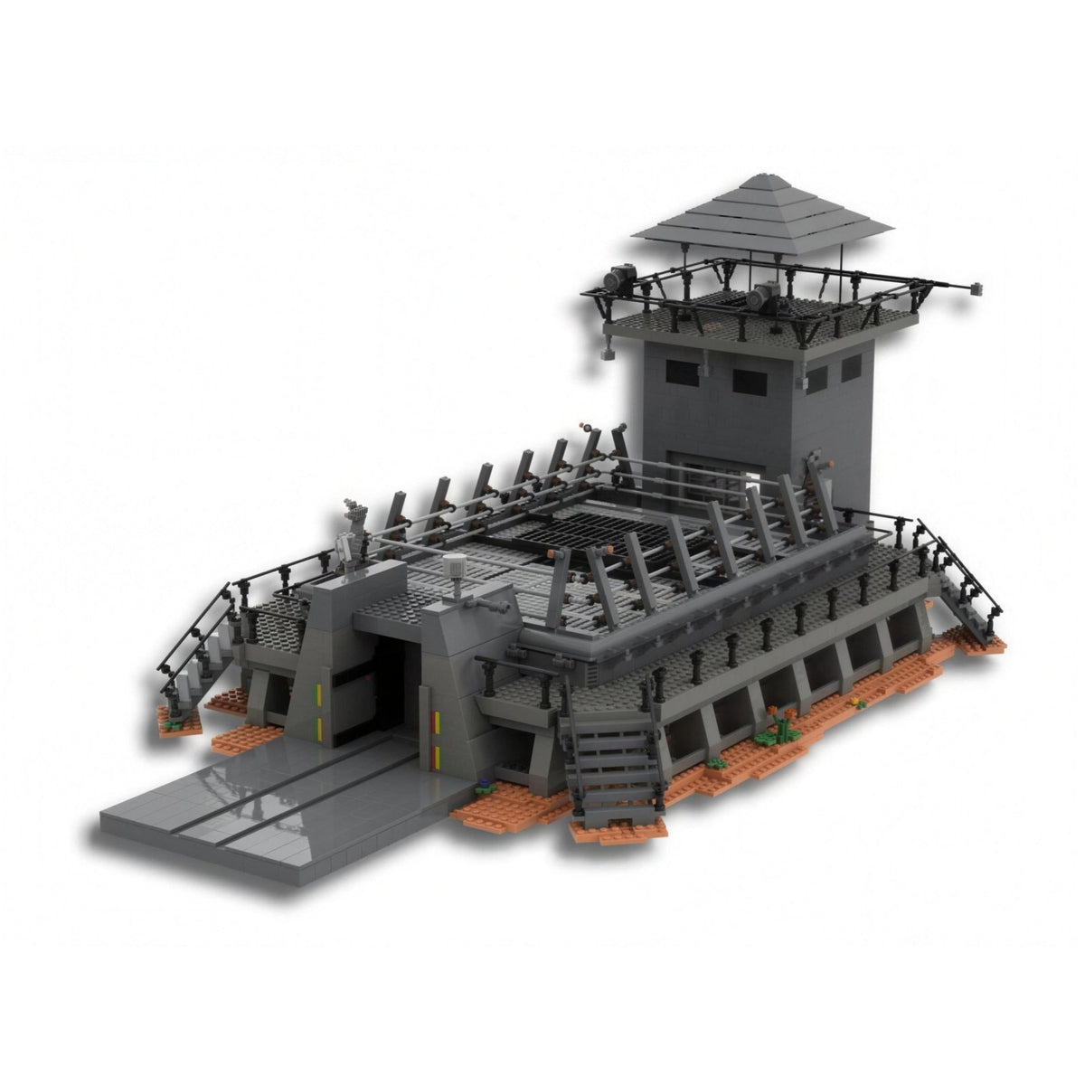 LEGO Jurassic Park recinto de raptores para construir, con su torre