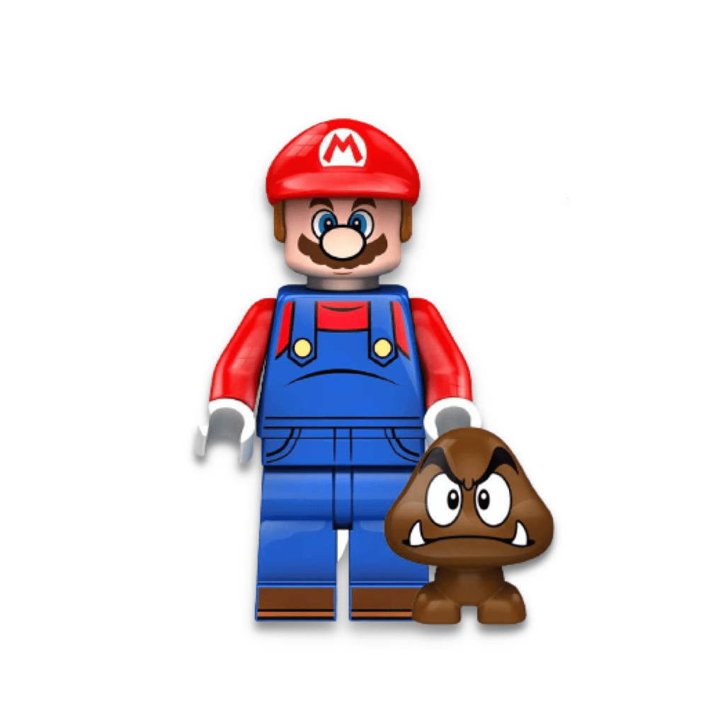LEGO Mario and Luigi Minifigures | With 2 Goombas – CreatiBrick