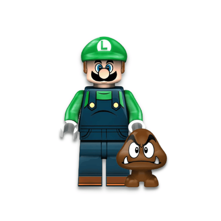 LEGO Mario and Luigi Minifigures | With 2 Goombas – CreatiBrick