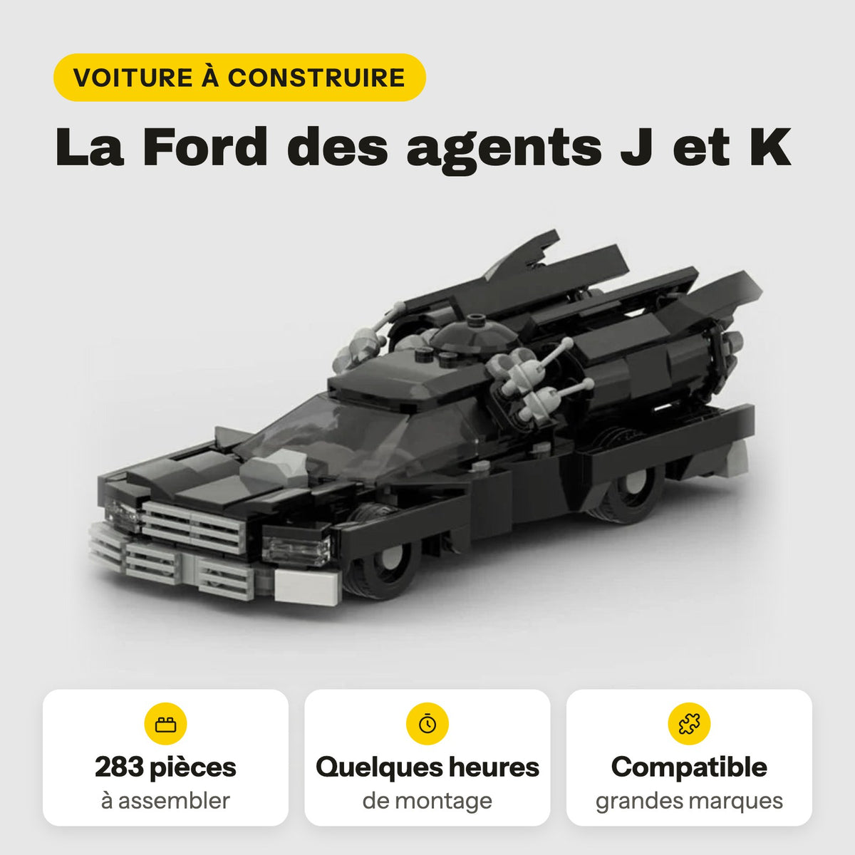 Ford de Men in Black para construir, 283 piezas compatibles con LEGO
