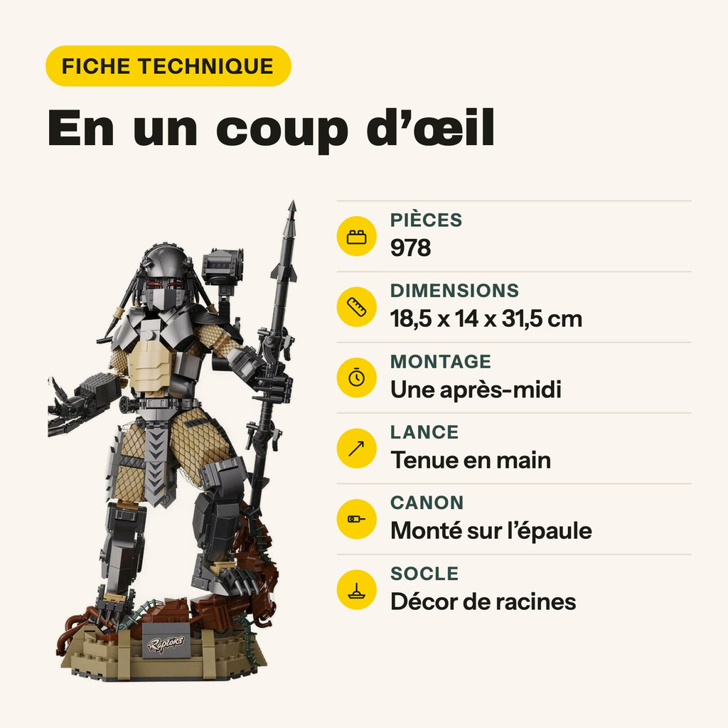 Ficha técnica del Predator de ladrillos de construcción
