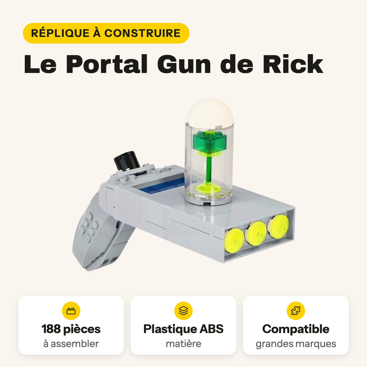 LEGO Rick y Morty pistola de portales para construir
