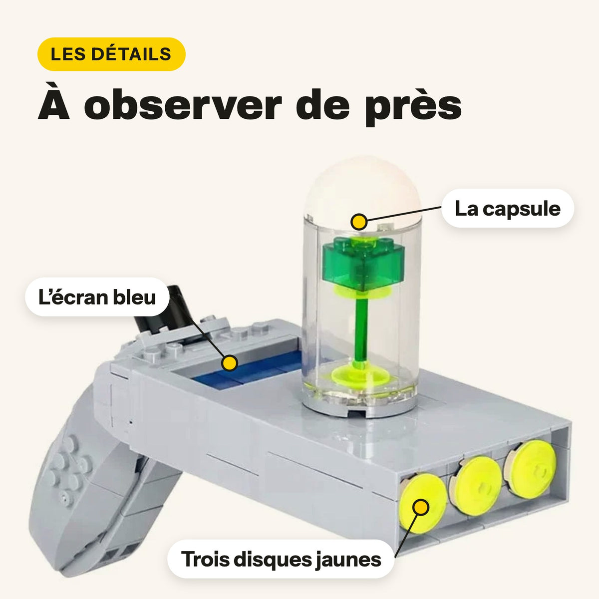 LEGO Rick y Morty pistola de portales para construir