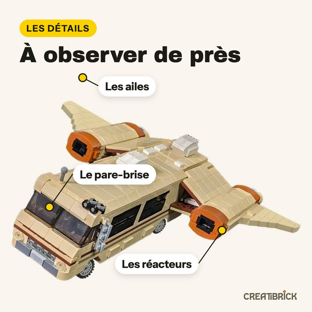 LEGO Spaceballs, alas, reactores y parabrisas