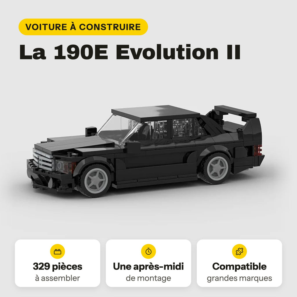 LEGO Mercedes 190E Evolution II negro para construir
