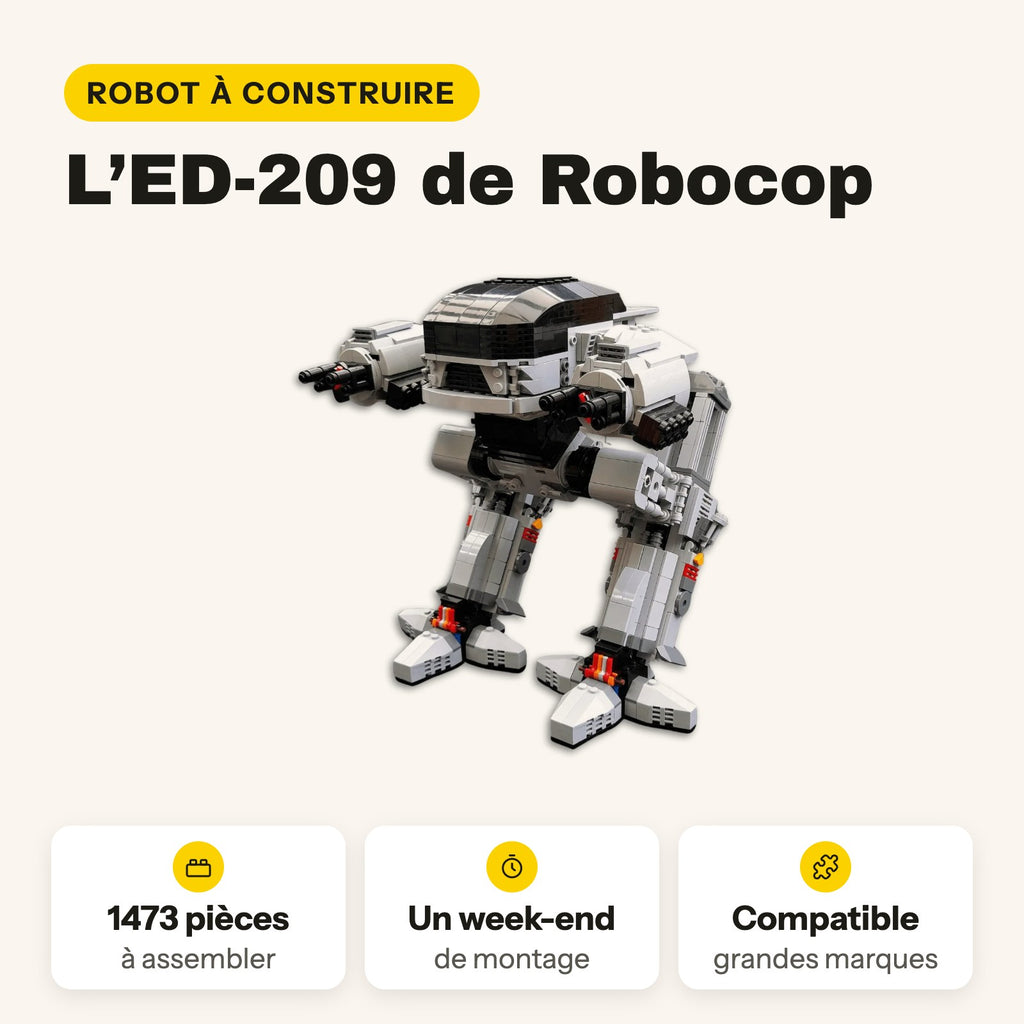 ED-209 de RoboCop para construir, 1.473 piezas de ladrillos compatibles con LEGO